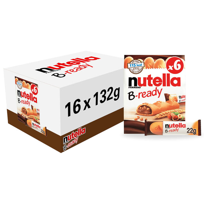 Nutella B-ready Crispy Wafer Bars, Hazelnut Spread with Cocoa, 16 Count Box by Pasteur Pharmacy