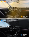 Sunset Beach Windshield Sun Shade for Toyota Prius Hatchback 2016-22 Foldable by Deal US