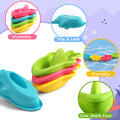 Fajiabao Toddler Bath Toys 6 PCS Colorful Stacking Boat Water Table by Deal US