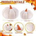 Yookeer 2 Pcs Velvet 3D Pumpkin Throw Pillows White 7''+11'' by Deal US