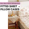 DaDa Bedding Hint of Mint Floral Cotton Fitted Sheet Set by DaDalogy Bedding Collection