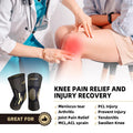 Lusenone Copper Knee Brace Compression Sleeve 2 Pack Black Size L by Deal US