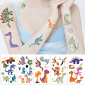 SBOBUY Dinosaur Temporary Tattoos 10 Sheets Blue Cartoon Kids Party Favors by Deal US