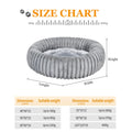 MINGT Donut Cat Bed Ultra-Soft Fluffy Round Small Pet Bed Grey 16x16x5in by Deal US