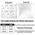 RBQXNW Halloween Pillow Covers 18x18 White Cat Ghost Set of 2 Plush by Deal US