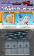 Quakehold! Ready America 4338 Anti-Fall Heavy Duty Picture Hook Clear 4Pc 100Lb by Deal US