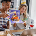 CANREVEL 3D Pop Up Fireworks Birthday Card LED Music Orange Cake Color by Deal US