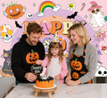 CUMIA Groovy Happy BooDay Banner Backdrop 6x4FT Boho Rainbow Ghost Halloween by Deal US
