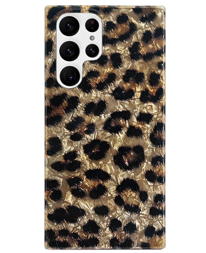 Galaxy S22 Ultra Case 5G 6.8-inch, Phone Case S22 Ultra, Soft Sparkly Leopard Pr