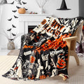Tupmnbry Halloween Pumpkin Ghost Cat Throw Blanket Flannel 50x60 by Deal US