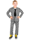 Haysandy Kids Halloween Black White Striped Suit Costume Size Large by Deal US