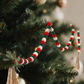 Canlierr Velvet Christmas Bead Garland 39in Neutral Flock Beads Tassels by Deal US