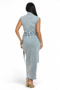 Modern Edge Denim Two Piece Denim Dress by The House of Stylez