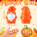 Yaomiao 50 Pcs Fall Thanksgiving Mini Resin Gnomes Orange Table Decor by Deal US