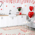 Pickmesh Valentine Kitchen Mats 2 Pc Non-Slip Love Heart Pink 17x29 & 17x47 by Deal US
