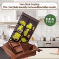 BMSQOFD Silicone Chocolate Bar Molds 2 Pack 1in Deep Brown Dubai Pistachio by Deal US
