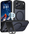 Invisible Stand Case for iPhone 17 Pro Black Clear by Merch Section