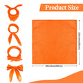 Cyunda Chiffon Scarf Classic Retro Ribbon Square Neck 26x26in Orange by Deal US