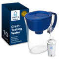Brita Large Water Filter Pitcher 10-Cup Mazarine Blue with 1 Standard Filter by Deal US