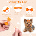 HJZHII 40 Pcs Dog Hair Bows with Rubber Bands, Puppy Dogs Hair Barrettes Bows Mix Colors Small Pet Hairs Bow Pet Grooming Bow for Hairs Costume Accessories