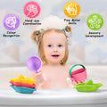Fajiabao Toddler Bath Toys 6 PCS Colorful Stacking Boat Water Table by Deal US