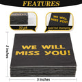 Sllyfo Retirement Party Napkins 5x5in 50PK Black Gold Farewell Decor by Deal US