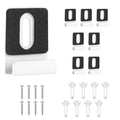 lasuroa 8pcs Heavy Duty White Metal Mirror Clips Holder Kit with Screws Pads by Deal US