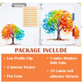Lattlefnki Cute 3 Ring Binder 1 Inch Round Clipboard White 5 Dividers 8.5x11 by Deal US