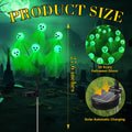 VIHOSE 6 Pack 36 LED Green Solar Halloween Ghost Pathway Lights Outdoor by Deal US