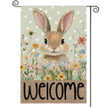 AVOIN colorlife Easter Bunny Garden Flag 12x18 Inch Blue Double Sided by Deal US