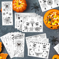 FANOST 22 Halloween Spider Face Temporary Tattoos Kids Adults Cosplay Stickers by Deal US