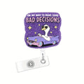 CHAONENG Funny Silly Goose Badge Reel Retractable Clip Medical Nurse Purple by Deal US