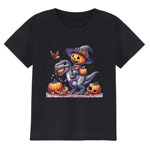 HELLO MEOW Halloween Boys Dinosaur T Shirt Black Cotton Size 3-4T by Deal US