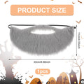 Lusofie Grey Fake Beard Elastic Realistic Costume Facial Hair for Role Play by Deal US