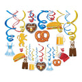 Generic Munich Oktoberfest Swirl Decorations Gold PVC Party Hanging Streamers by Deal US