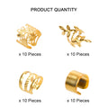 XCZYN Gold Hair Braids Dreadlock Non-Piercing Ear Clip Beard Cuffs Clip Hair Accessories Styling Fashion Jewelry Gift Toos for Women Men Passion Twist Goddess Locs Crochet Hair Rings (40Pcs, Gold)