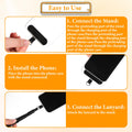 JJUNW 2Pcs Anti Theft Phone Wrist Strap, with 360° Rotating Hook Adjustable Hand Wrist Phone Lanyard for Women and Men(Black + Gray)