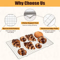 BXKEE Cooling Racks 2 PCS 10x16in Heavy Duty 304 Stainless Steel Silver by Deal US
