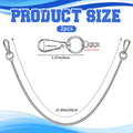 SynHHergyx 2 Pcs Pant Chain for Men Jean Chains for Men Metal Silver Wallet Chain Pocket Belt Chains Unisex Wallet Holder Streetwear Hip Hop Punk Accessory