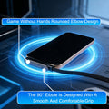 Sideways Fast Charging Cable with Hidden Phone Stand – 240W Braided Charger