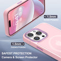 For Iphone 15 Pro Case [ Magsafe] [Military Grade Drop Protection] Translucent M