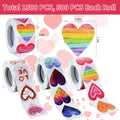 CTOHN 1500 PCS 1.5in Red Heart Stickers Self Adhesive Love Roll by Deal US
