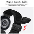 MVSSAT Braided Magnetic Buckle Watch Band 22mm Rainbow by Deal US