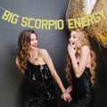 Zatain Big Scorpio Energy Banner Gold Horoscope Astrology Party Decor by Deal US