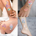 SBOBUY 10 Sheets Yellow Mermaid Temporary Tattoos Birthday Party Supplies by Deal US
