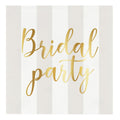 Slant Collections Paper Cocktail Napkins 5x5 Bridal Party Stripes 20-Count by Deal US