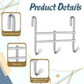 Dimeho 12pcs 3 Hook Wire Shelving Attachment Silver 3.74x3.27x1.38in by Deal US
