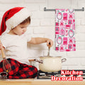 WDSFHYJK Coquette Christmas Santa Kitchen Towels Hot Pink 16x24 Inch by Deal US