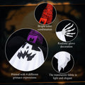 Threan 4-Piece Hanging Ghost Decorations 28-35" White Halloween Decor by Deal US