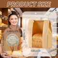 50 Pcs Kraft Paper Bread Bags with Window 13.7x8.3x3.7in + Seal Stickers by Deal US